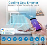 Window Air Conditioner, 6,000 BTU Cools 250 Sq Ft, Wi-Fi Enabled Smart AC with Remote & App Control, Easy Install Kit, Energy Efficient Cooling for Medium Rooms, White