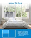 Window Air Conditioner, 5000 BTU Window-Mounted Room Air Conditioners Cool up to 150 Sq. Ft, Mechanical Control Panel AC Unit with Complete Install Kit, 2 Efficient Cooling & Fan Settings, 115V