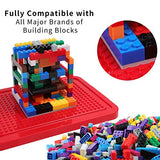 burgkidz Building Blocks Set with Storage Box and Lid Baseplate: 568 Pieces Classic Bricks Compatible with Major Brands, Wheels Doors Windows, STEM Toy for Toddlers Age 3+, Gift for Boys Girls