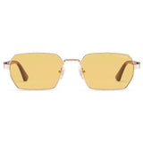 SOJOS Retro Rectangle Polarized 90s Sunglasses Women Men SJ1270 Gold/Yellow