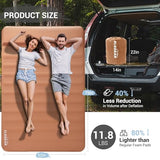 Elegear CumbreX™ Air & Foam Self Inflating Sleeping Pad, Built-in Electric Pump 4" Ultra-Thick Memory Foam Camping Mattress with Pillow Double Camping Pad 4-Season R-Value 9.5 Camp Mat (Khaki,Full)