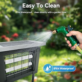 ZETAWALE Solar Bug Zapper Outdoor Mosquitos Zapper Solar Powered Bug Zapper Camping Fly Control for 2000 sq.ft Waterproof Fly Killer Solar Mosquito Zapper for Lawn and Back Yard (10FT Extension Cord)