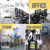 High Aluminum Single Mast Artists Studio Easel Stand for Sign and Floor Display - Heavy Duty Adjustable Extra Large