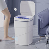 BXFIRS PP Material Household Intelligent Garbage Bin Kitchen Living Room Bedroom Sensing Trash Can(Gray,22 * 22.5 * 33.5cm)