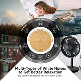 Bedside Table LED Night Light with Wireless Charger and Bluetooth Speaker, Desk Lamp As Sleep Aid White Noise Machine（Music Upgrade）