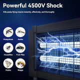 ZETAWALE Solar Bug Zapper Outdoor Mosquitos Zapper Solar Powered Bug Zapper Camping Fly Control for 2000 sq.ft Waterproof Fly Killer Solar Mosquito Zapper for Lawn and Back Yard (10FT Extension Cord)