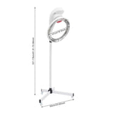 Salon Hair Dryer 360° Rotation Stand Hair Dryer Professional Orbiting Hair Processor with Rolling Base Drying Perming Machine for Salon Spa and Home Hair Care 950w 110v (White)