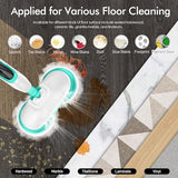 Angtra Scrubbing Steam Mop with Rotating Mop Pads, All-in-One Hard Floor Cleaner with LED Headlights, Steam & Spin Control, 6 Soft Scrub Pads, Swivel Steering, FS07