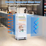Commercial Countertop Pastry Display Refrigerator, 3.5 Cu.Ft Cake Display Case with LED Lighting