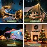 L LOHAS LED Upgraded Camping String Lights, 4 in 1 Quick Recovery Waterproof Camping Lights, 32.8FT with 8 Lighting Modes, Camping Essentials for Yard, Tent, Hiking, Patio, and Holiday Decoration