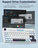 Wireless Mechanical Keyboard, Hot Swappable Creamy Keyboard, Pre-lubed Reaper Switches