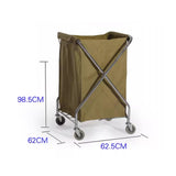 Stainless Steel Housekeeping Cart - Hotel Room Service Trolley, Cleaning Trolley, Durable Cloth Trolley, Efficient Work Cart for Hotels & Restaurants
