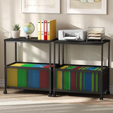 Lateral File Cabinets Rolling File Cart, Mobile Hanging File Cabinet with Wheels