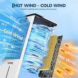 Portable Air Conditioners, 3-in-1 Evaporative Air Cooler with Touch Screen & Remote, 1.84Gal Cooling Fan, 3 Speeds & 3 Modes, 12H Timer, Includes 4 Ice Packs & Rolling Casters for Home, Office