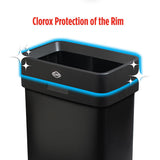 Clorox 13 Gallon Trash Can - 50L Slim Open Top Garbage Bin for Commercial Spaces, Kitchen