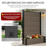Kozyard Privacy Screen with Planter 70" H x 51" W Outdoor Garden Screen