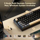 Wireless Mechanical Keyboard, TFT Screen & Knob, Tri-Mode BT5.0/2.4GHz/USB-C Hot Swappable Custom