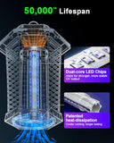 WowCatch Upgraded LED Bug Zapper Outdoor Indoor, Up to 50,000 Hours Lifespan (No Bulb Replacement), 4200V Powerful Mosquito Zapper, Electric Fly Trap Killer for Patio, Backyard, Home, Camping