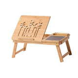 Laptop Stand, Natural Flower Lap Tray Foldable Breakfast Serving Bed Tray Lap Desk