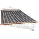Sunnydaze Quilted Outdoor Hammock with Spreader Bars - Heavy-Duty 450-Pound Capacity Double Hammock for Outside - Mountainside