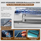 Precision Food Vacuum Sealer Machine, POWOT Fully Automatic Vacuum Sealing System, Commercial Food Vacuum Saver Pro, Double Heat Seal, Easy-Lock Handle, Built-in Cutter&Bag Storage, Hose&Bag Rolls