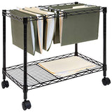Mount-It! Rolling File Cart with Locking Casters, Mobile Filing Cabinet for Letter and Legal Size Folders