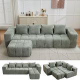 119" Boneless Couch, Cloud Sectional Couch with Deep Seat