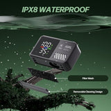 IGRL Portable Shower for Camping, Powerful 10L/Min Water Flow, Rechargeable Shower Pump with Bath Sponge, 4 Spray Modes, IPX8 Waterproof, 7800mAh Battery, Ideal for Hiking, Travel, Pet, Car Wash