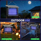 ZETAWALE Solar Bug Zapper Outdoor Mosquitos Zapper Solar Powered Bug Zapper Outdoor Camping Fly Control for 4000 sq.ft Waterproof Fly Killer Solar Mosquito Zapper for Garden Lawn and Back Yard (20W)