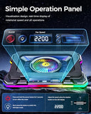 Gaming Laptop Cooling Pad with Full RGB Lights, Powerful Cooler Fan Stand for 15-19 inch Gamer Laptops