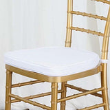 Tableclothsfactory 10PCS White Chiavari Chair Cushion for Wood Resin Chiavari Chairs