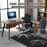 Riveroy Office Chair Mat - for Hardwood Floors, Large Non-Slip Easy-Clean Floor Protection Blanket (Black, “48 x 36in”).