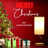 Bedside Table Lamp with Wireless Charger & USB Port - Touch Control LED Desk Lamp for Bedroom, 3-Way Dimmable Wooden Nightstand Lamp