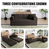 79" Memory Foam Sofa Bed, High Backrest Convertible Futon Boneless Couch