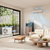 19 SEER 18000 BTU Split Air Conditioner, Ductless Mini-Split Inverter A/C Heat Pump System 230V, 42dB Ultra-Quiet, 3-in-1 Cooling/Heating/Dehumidifying, 10ft Pre-Line Set, White