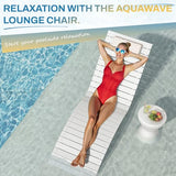 Compsia Pool Lounge Chairs Outdoor，Aquawave Lounge Chair, HDPS Long Pool Chairs for in Pools, Weighted All Weather Tanning Chair with Headrest for Outside Beach Patio Sun Bathing Hotel, White