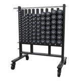 Power Systems Premium Dumbbell Storage Rack – Mobile Weight Rack with Wheels, Heavy Duty Steel Organizer for Home Gym, Fitness Studio & Commercial Use, Secure Space Saving Design (Rack Only)