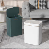 BXFIRS ABS Material Sensor Smart Household Automatic Trash Can with Lid for Bathroom Kitchen Garbage bin(Gray)
