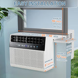Antarctic Star 12,000 BTU Window Air Conditioners Cools up to 550 Sq. Ft, U-Shaped Air Conditioner Window Unit, White