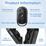 duskeep Bluetooth Camera Remote Shutter with Zoom for iPhone Android, Vlogs