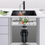 ZKK Kitchen Food Waste Disposers 370W Garbage Processor Disposal Crusher Stainless Dteel Grinder Household Kitchen Food Waste Wet Waste Disposal red