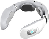 HCUCTOS Intelligent Neck Massager with Heat Portable Massage Equipment with Voice Broadcast Cordless