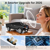 AONOX Cybertruck Bluetooth Speaker for Car, Mini Wireless Speaker with LED Lights, FM Radio, USB/TF Card, TWS Stereo, for Dad, Car Lover Gift from Daughter or Son