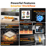 MZK 14'' A3 Plus F1080 DTF Printer+Oven,2X Speed vs L1800.One-Click Printhead Moisturizing,Auto-Maintenance Cleaning+White Ink System,Smart Panel,Ink Anti-Cloged Desig,2-Year Ink Included