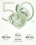 Cleer ARC 3 Open Ear Headphones - Dolby Audio, Snapdragon Sound True Wireless Earbuds, 50Hr Battery, Green Cleer