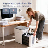 Heavy Duty Paper Shredder: 400-Sheet Auto Feed P5 Micro-Cut Document Credit Card Shredding