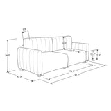 Serta Galway 91.7" Convertible Sleeper Sofa, Queen Size
