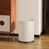 LEASYLIFE 3.1GAL Metal Bathroom Garbage Can with Lid, Modern Garbage Can, Swing Lid,Double Bucket,Small Wastebasket for Bedroom,Living Room,Office,Bank,Hotel
