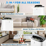 Garvee 14000 BTU Portable Air Conditioner for Rooms up to 750 Sq. Ft, 3-in-1 AC Unit with Cooling, Dehumidifier & Fan, 3 Fan Speeds, Auto Swing, 24H Timer, Energy-Saving, Remote & Window Kit, Gray