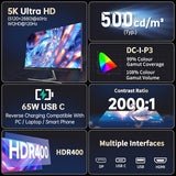KTC 5K Monitor 27 Inch, 5K2K Dual Mode with 65W Type-C Port